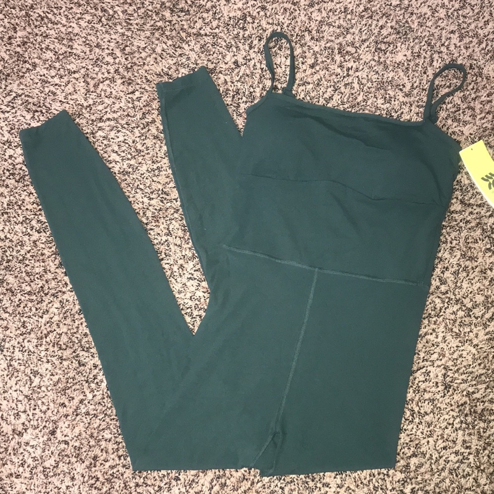 All In Motion Everyday Soft Active Bodysuit Unitard Open Back Green | NWT! - Picture 5 of 14